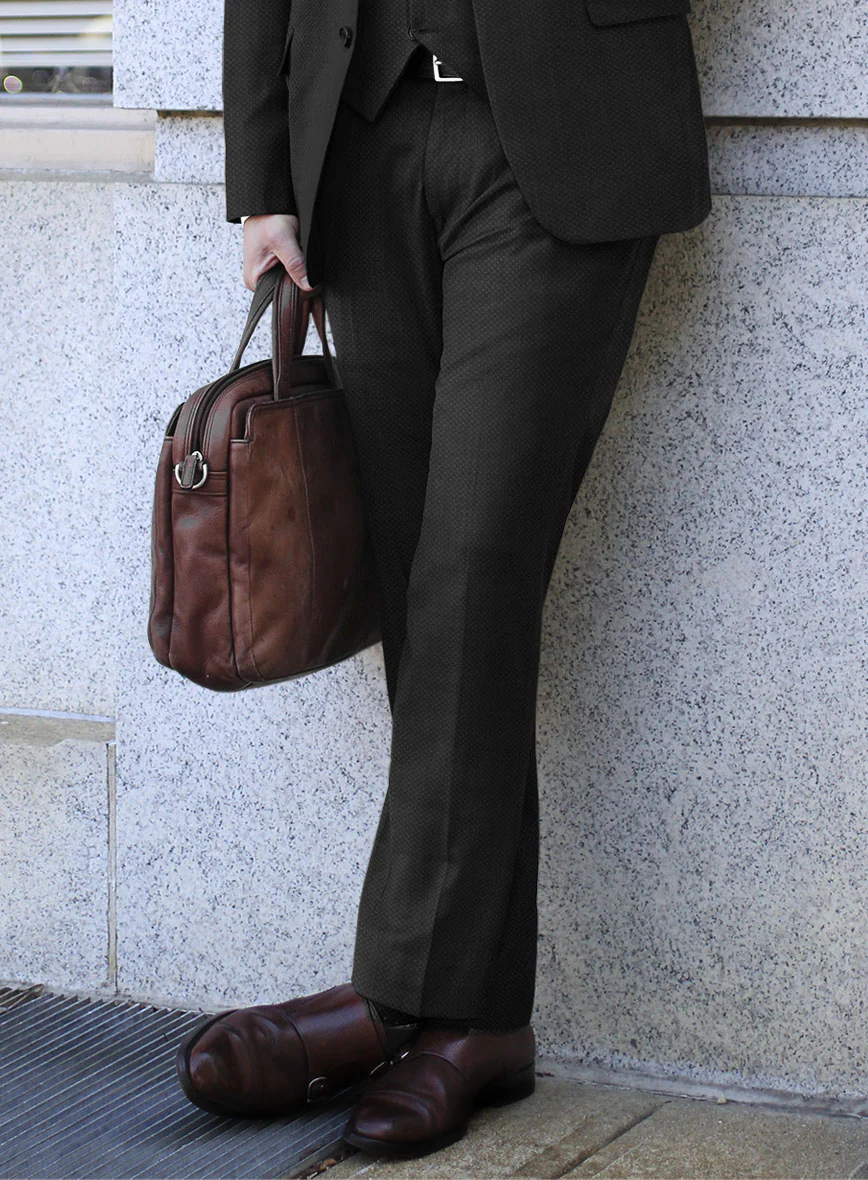 Scabal Piche Charcoal Wool Suit - Image 5