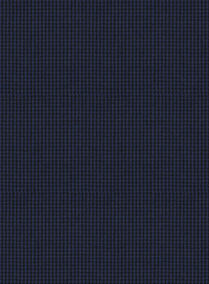 Scabal Rodol Houndstooth Blue Wool Jacket - Image 3