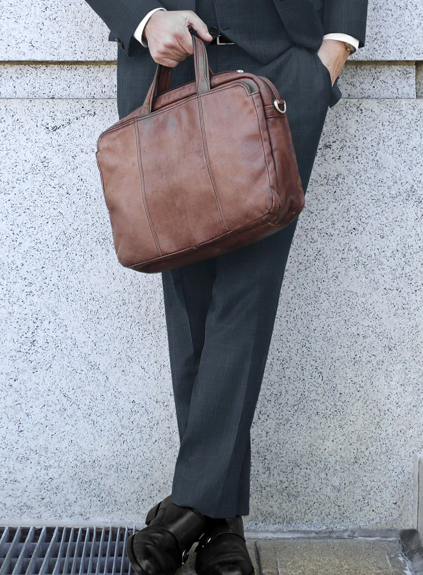 Scabal Sanco Checks Blue Wool Suit - Image 5