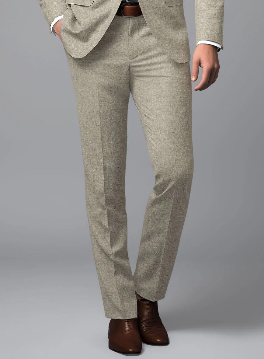 Scabal Sandune Beige Wool Pants - Image 2