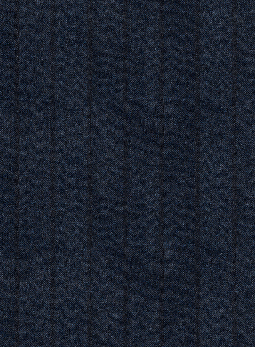 Scabal Sapphire Chalkstripe Blue Wool Suit - Image 6