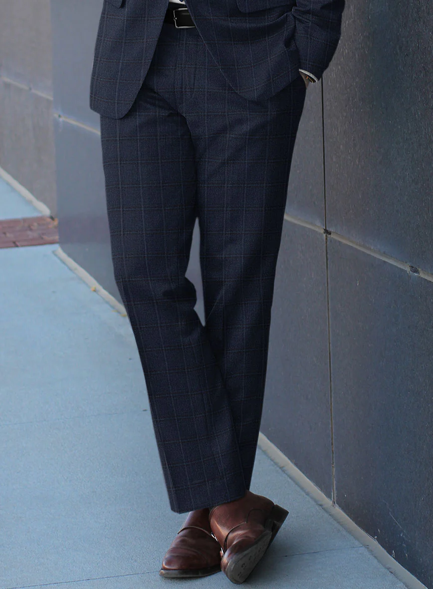 Scabal Sapphire Glen Blue Wool Suit - Image 4
