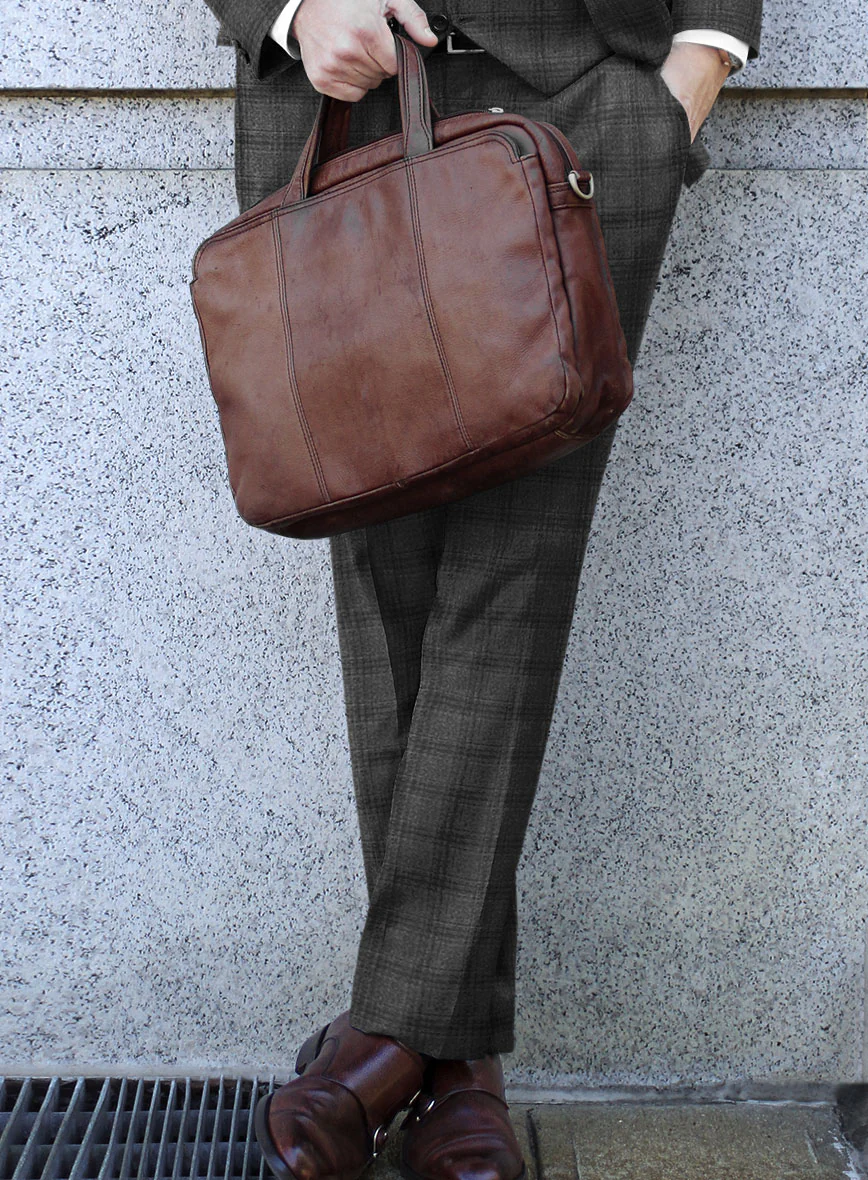 Scabal Sapphire Glen Gray Wool Suit - Image 4