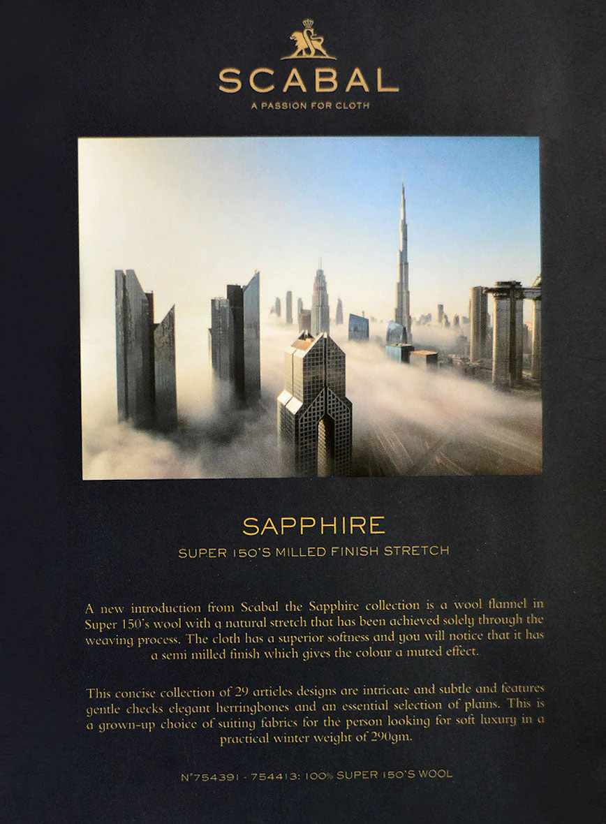 Scabal Sapphire Navy Blue Wool Jacket - Image 4