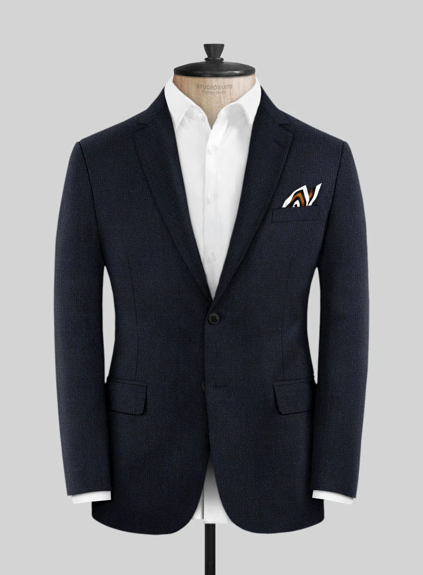 Scabal Sapphire Yaime Blue Wool Jacket