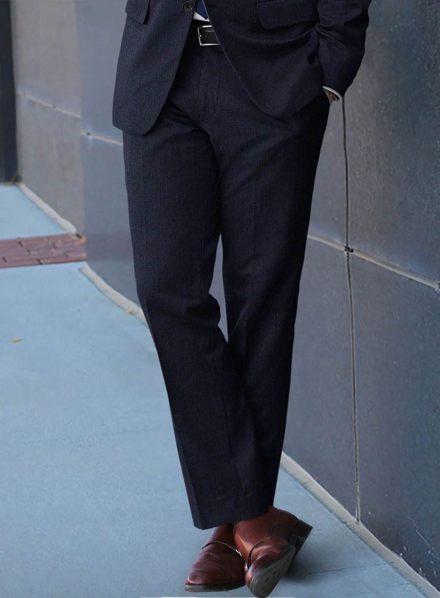Scabal Sapphire Yaime Blue Wool Pants - Image 2