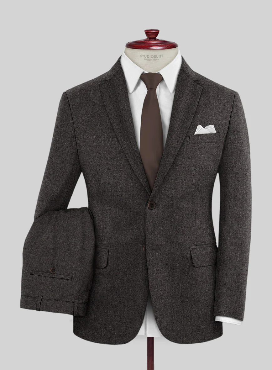 Scabal Sauri Brown Wool Suit