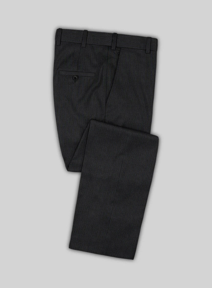 Scabal Sifro Stripe Gray Wool Pants