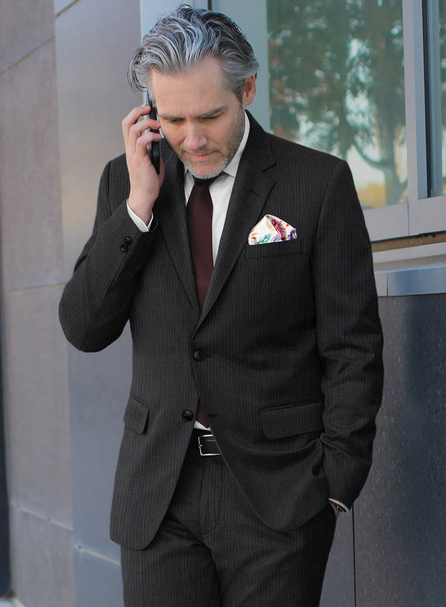 Scabal Sifro Stripe Gray Wool Suit - Image 4