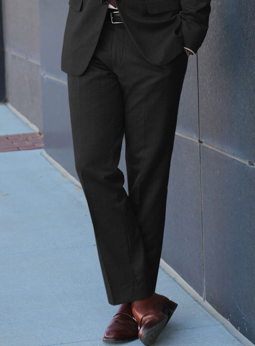 Scabal Tolno Black Wool Pants - Image 2