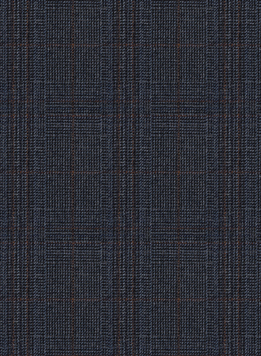 Scabal Tornado Glen Blue Wool Jacket - Image 2