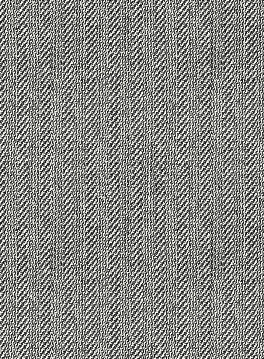 Scabal Tornado Herringbone Light Gray Wool Suit - Image 6