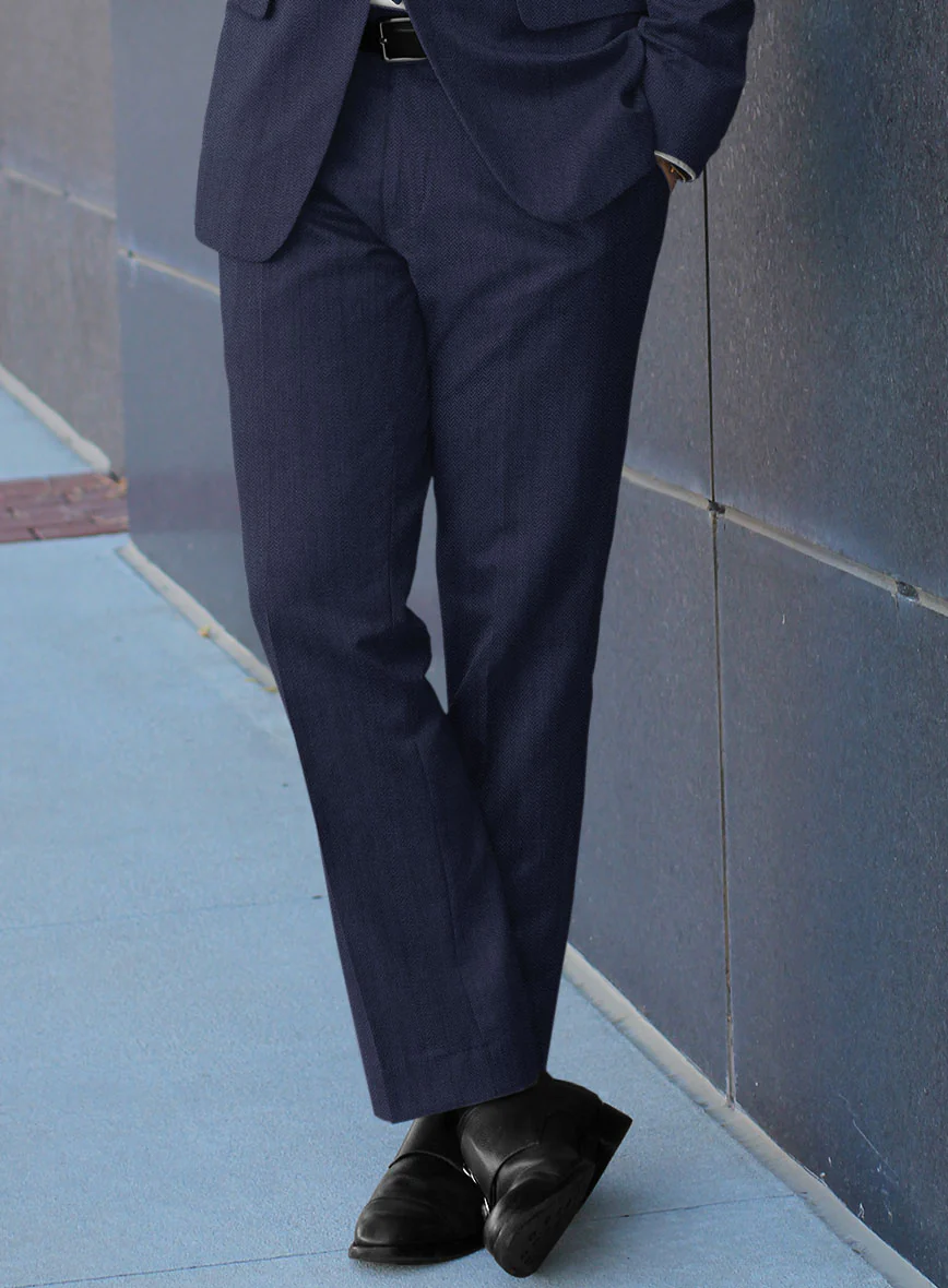Scabal Tornado Naquez Blue Wool Suit - Image 4