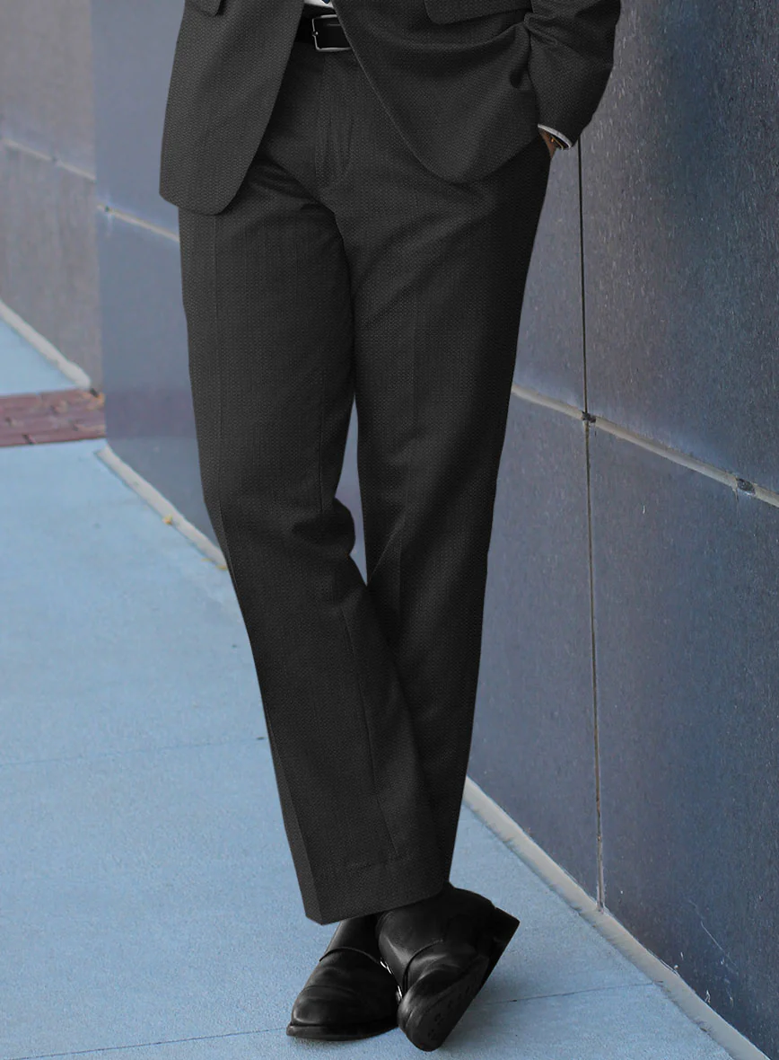 Scabal Tornado Olfoda Black Wool Suit - Image 4