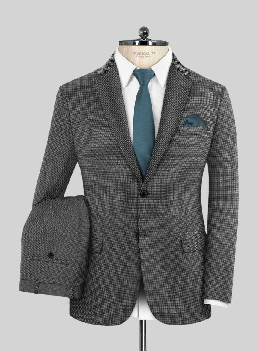 Scabal Tornado Pin Check Black Wool Suit
