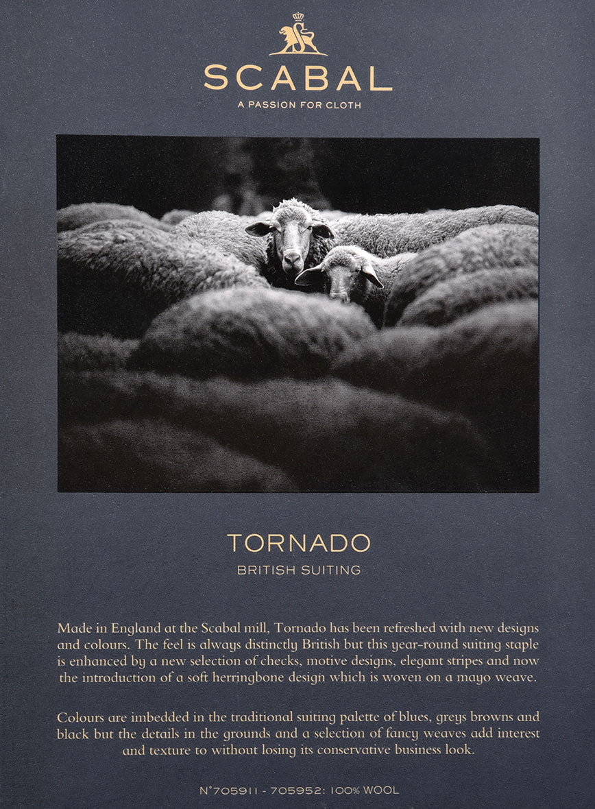 Scabal Tornado Stripes Dark Gray Wool Jacket - Image 4