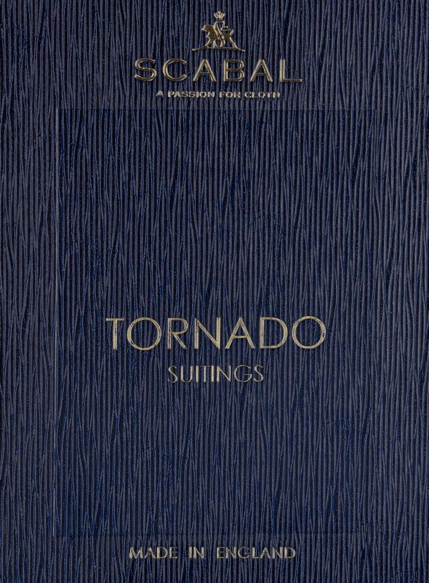 Scabal Tornado Stripes Dark Gray Wool Pants - Image 4