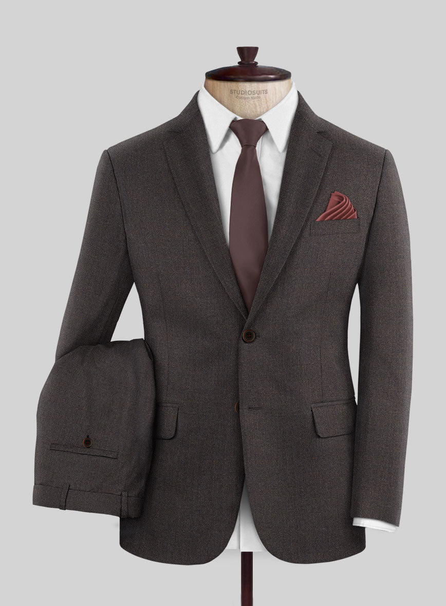 Scabal Tornado Twill Brown Wool Suit