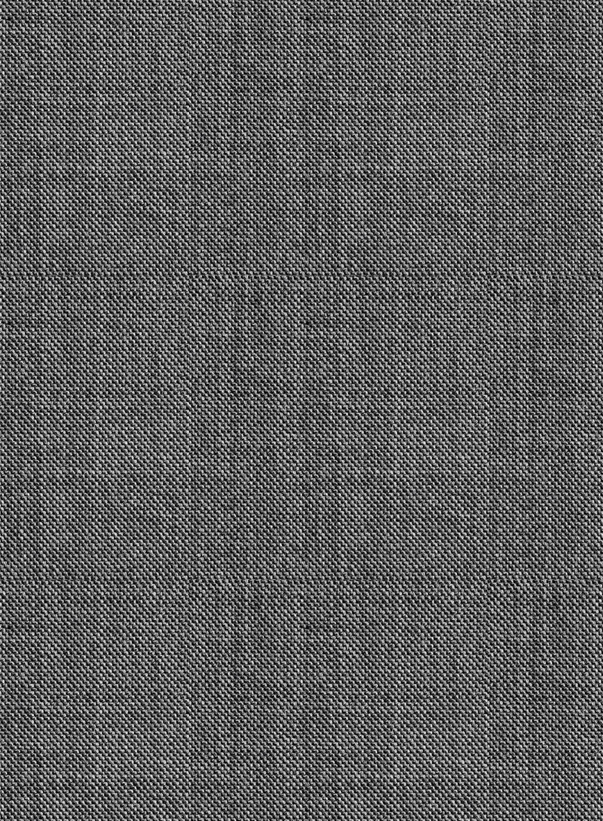 Scabal Tornado Twill Gray Blue Wool Pants - Image 3