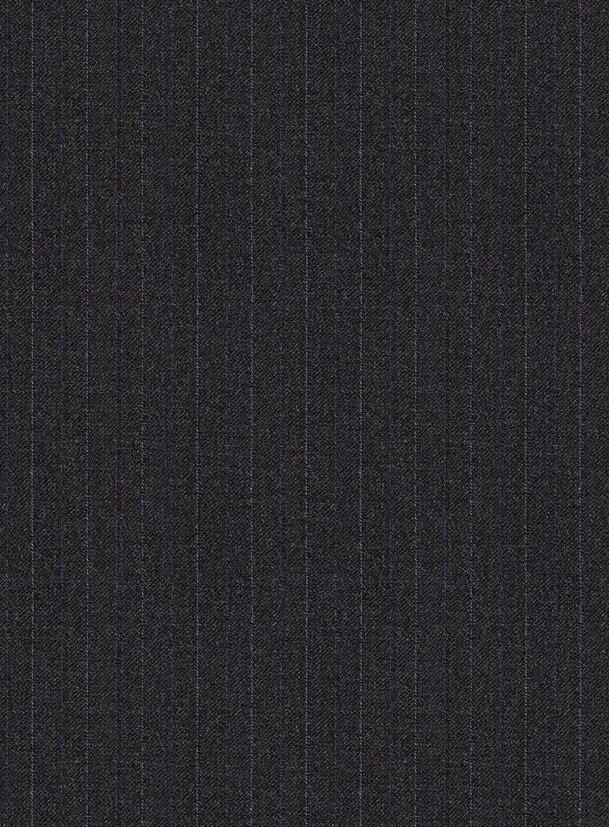 Scabal Urnino Stripe Charcoal Wool Jacket - Image 3