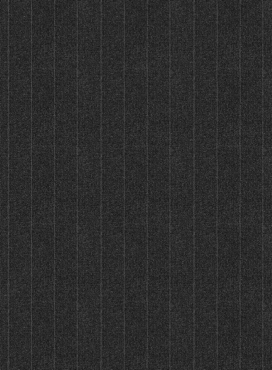 Scabal Vadal Stripe Gray Wool Pants - Image 3