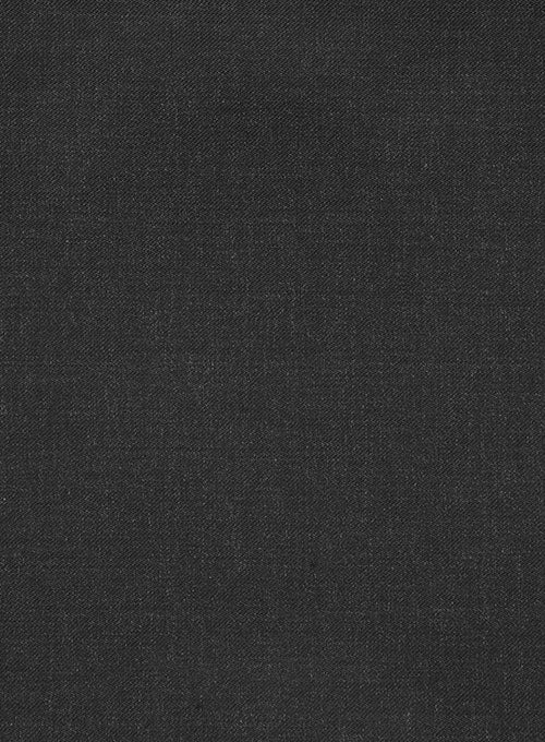 Scabal Worsted Charcoal Wool Pants - Image 2