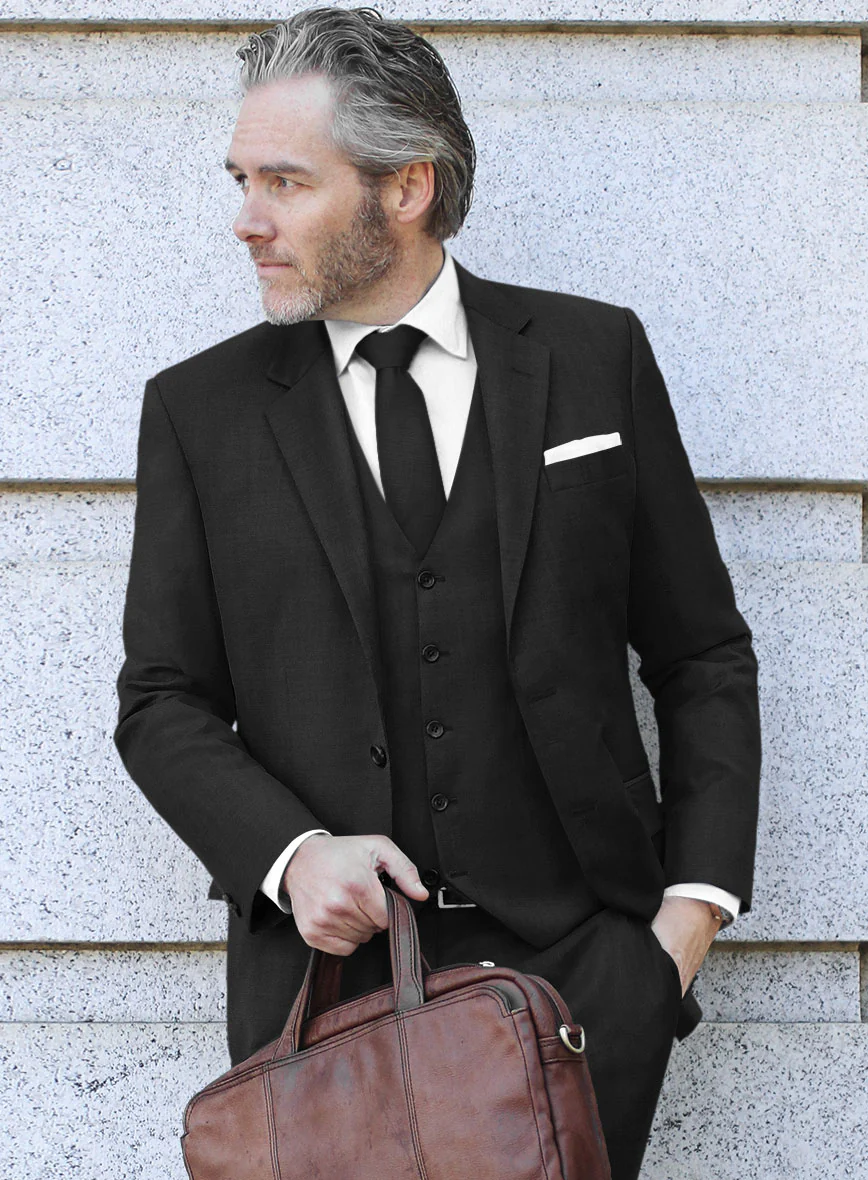 Scabal Xadat Black Wool Jacket - Image 2