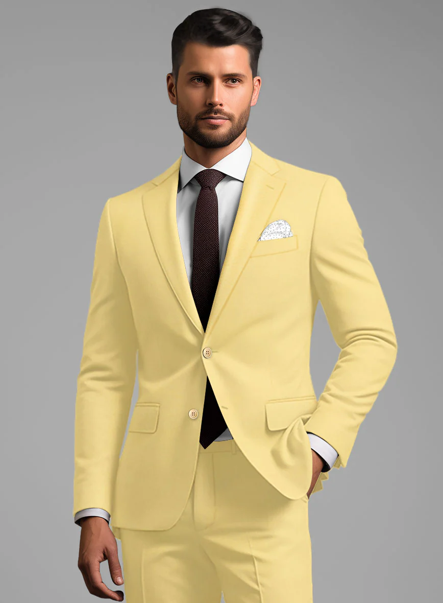 Scabal Yellow Wool Jacket - Image 2