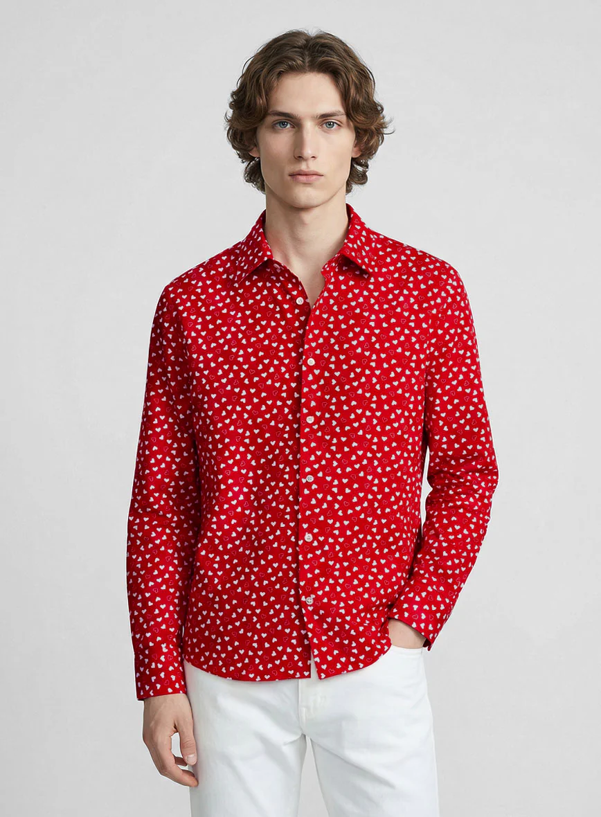 Scarlet Charm Cotton Shirt