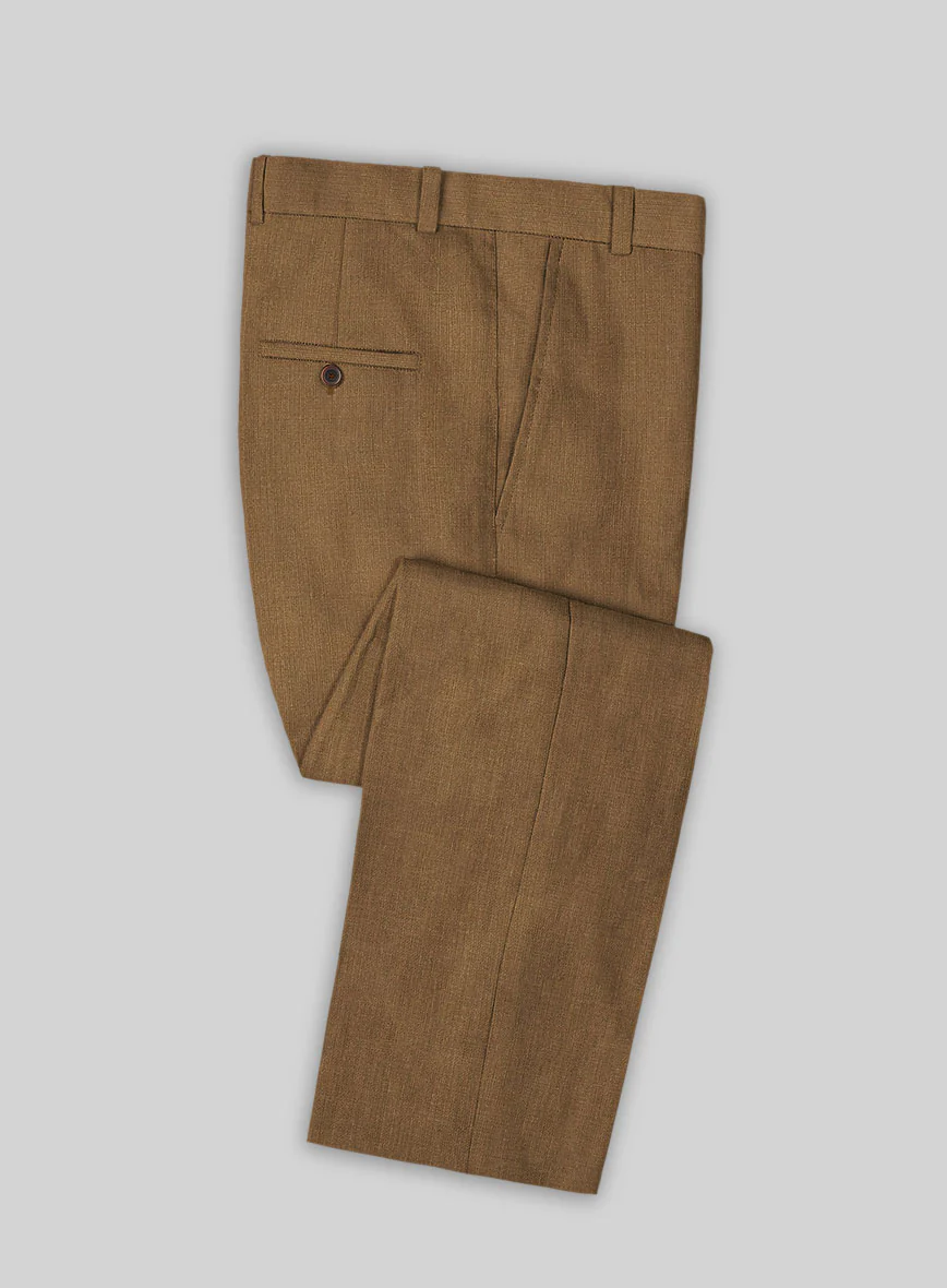 Sepia Brown Linen Suit - Image 5