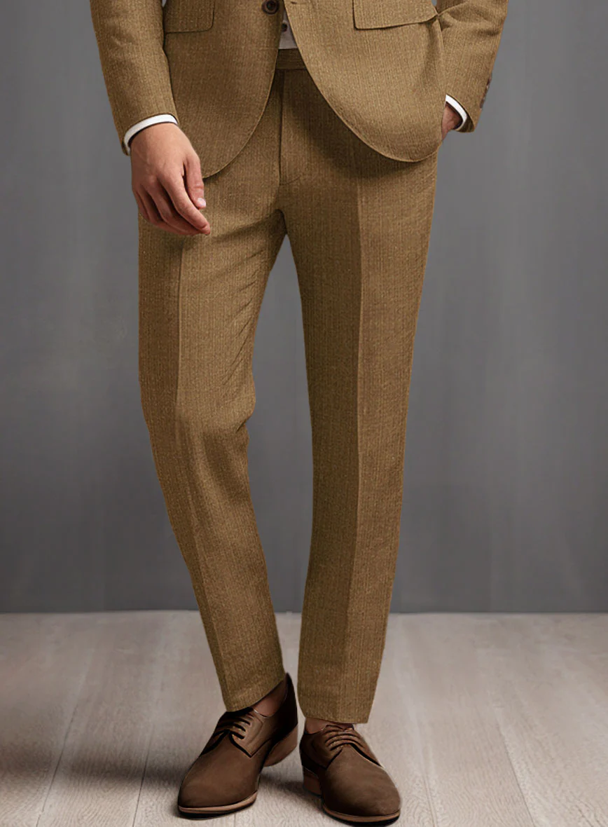 Sepia Brown Linen Suit - Image 6