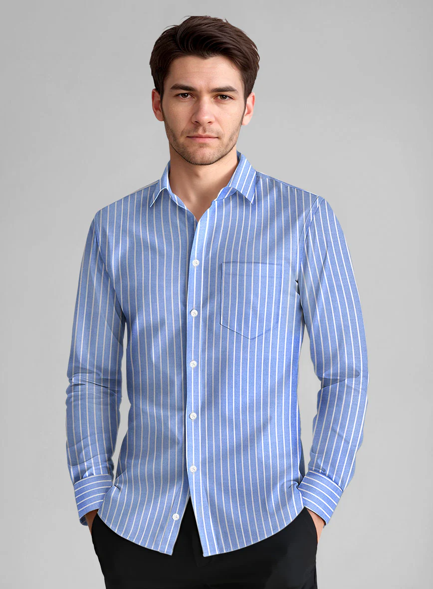 Skyflint Stripe Cotton Shirt - Image 2
