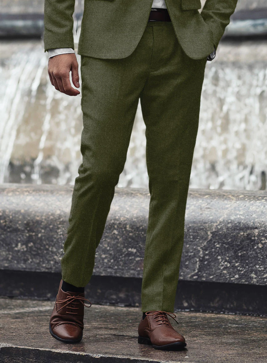 Slate Green Flannel Wool Suit - Image 6