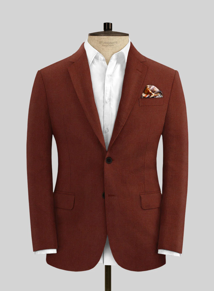 Solbiati Art Du Lin Auburn Linen Jacket