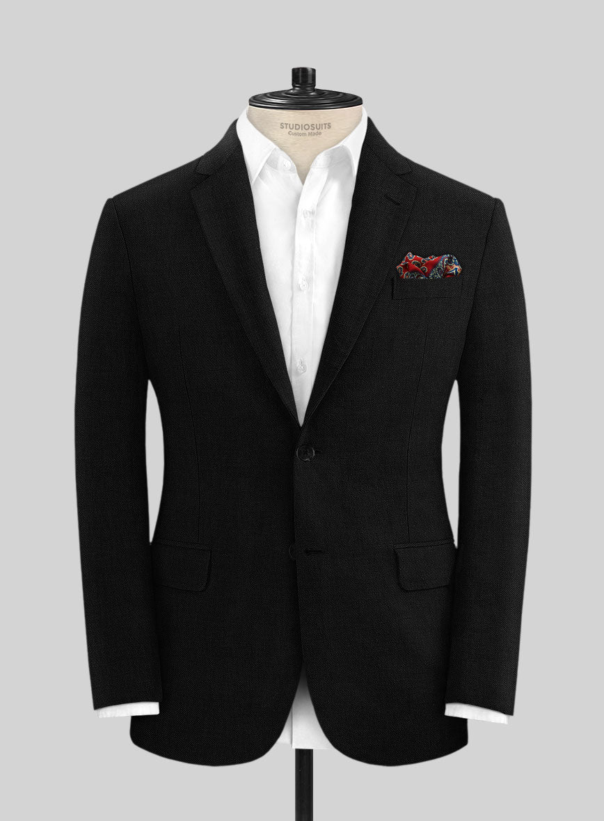 Solbiati Art Du Lin Black Linen Jacket
