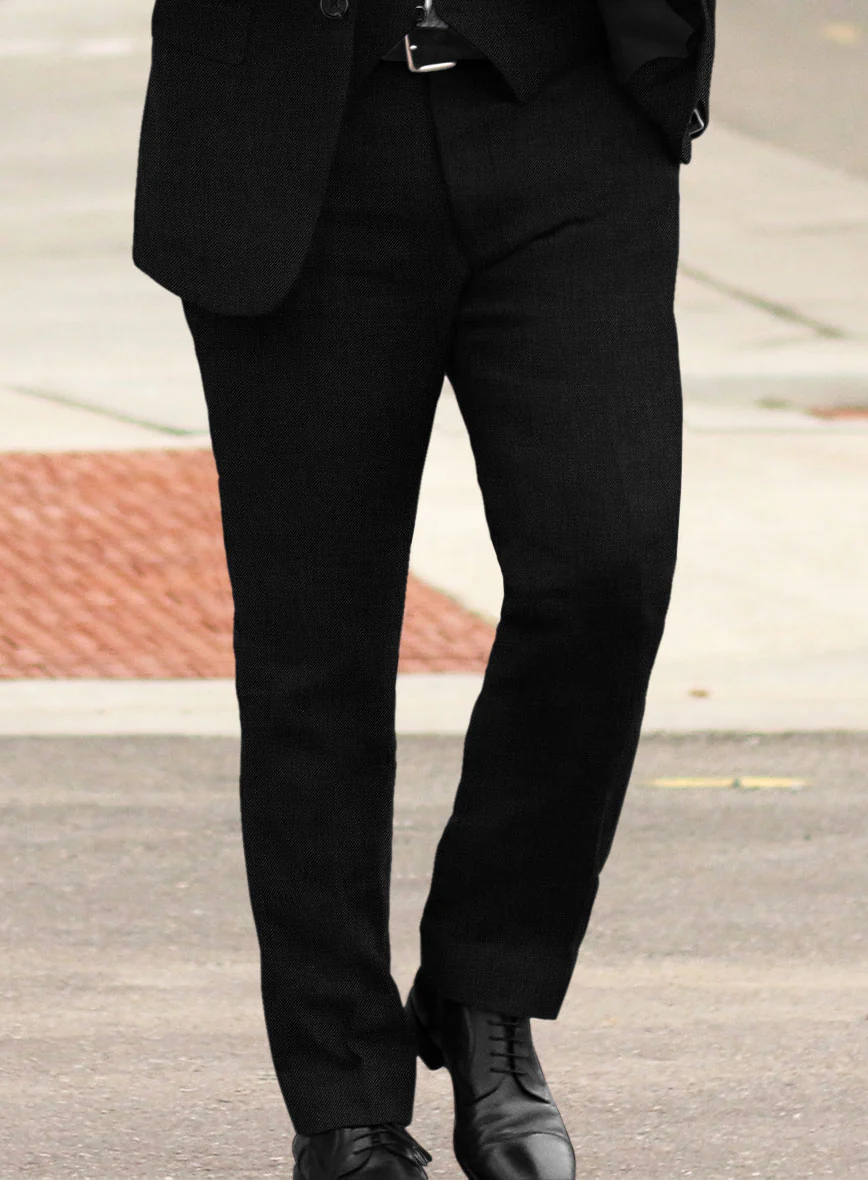 Solbiati Art Du Lin Black Linen Suit - Image 4