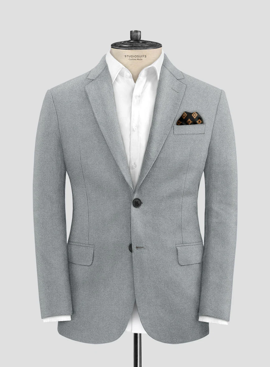Solbiati Art Du Lin Blue Gray Linen Suit - Image 3