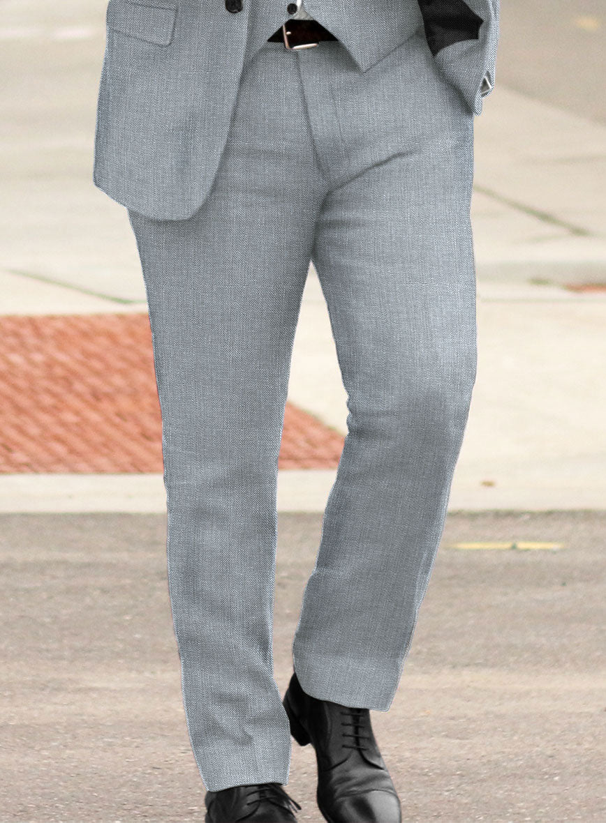 Solbiati Art Du Lin Blue Gray Linen Suit - Image 4