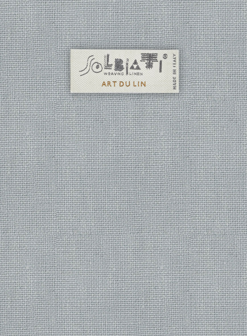 Solbiati Art Du Lin Blue Gray Linen Suit - Image 6