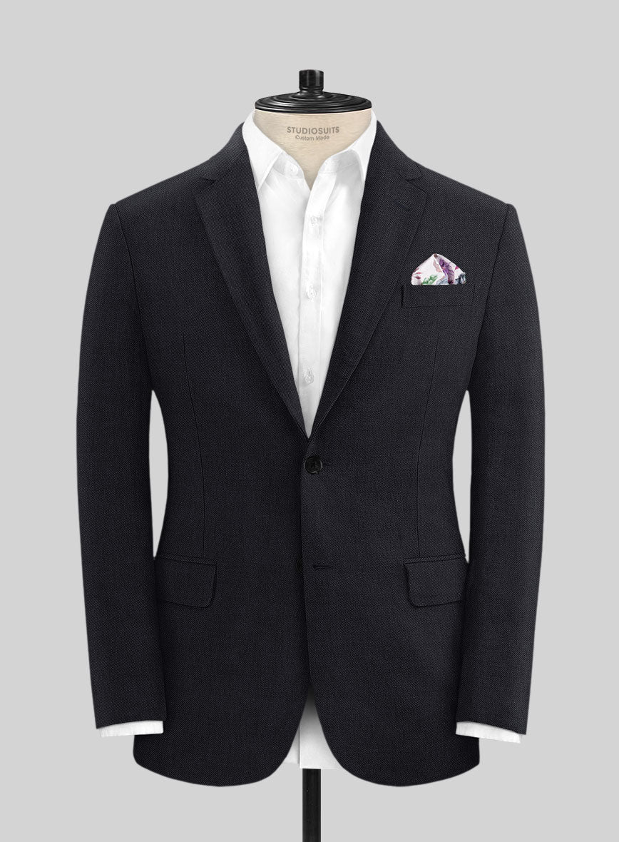 Solbiati Art Du Lin Dark Blue Linen Jacket