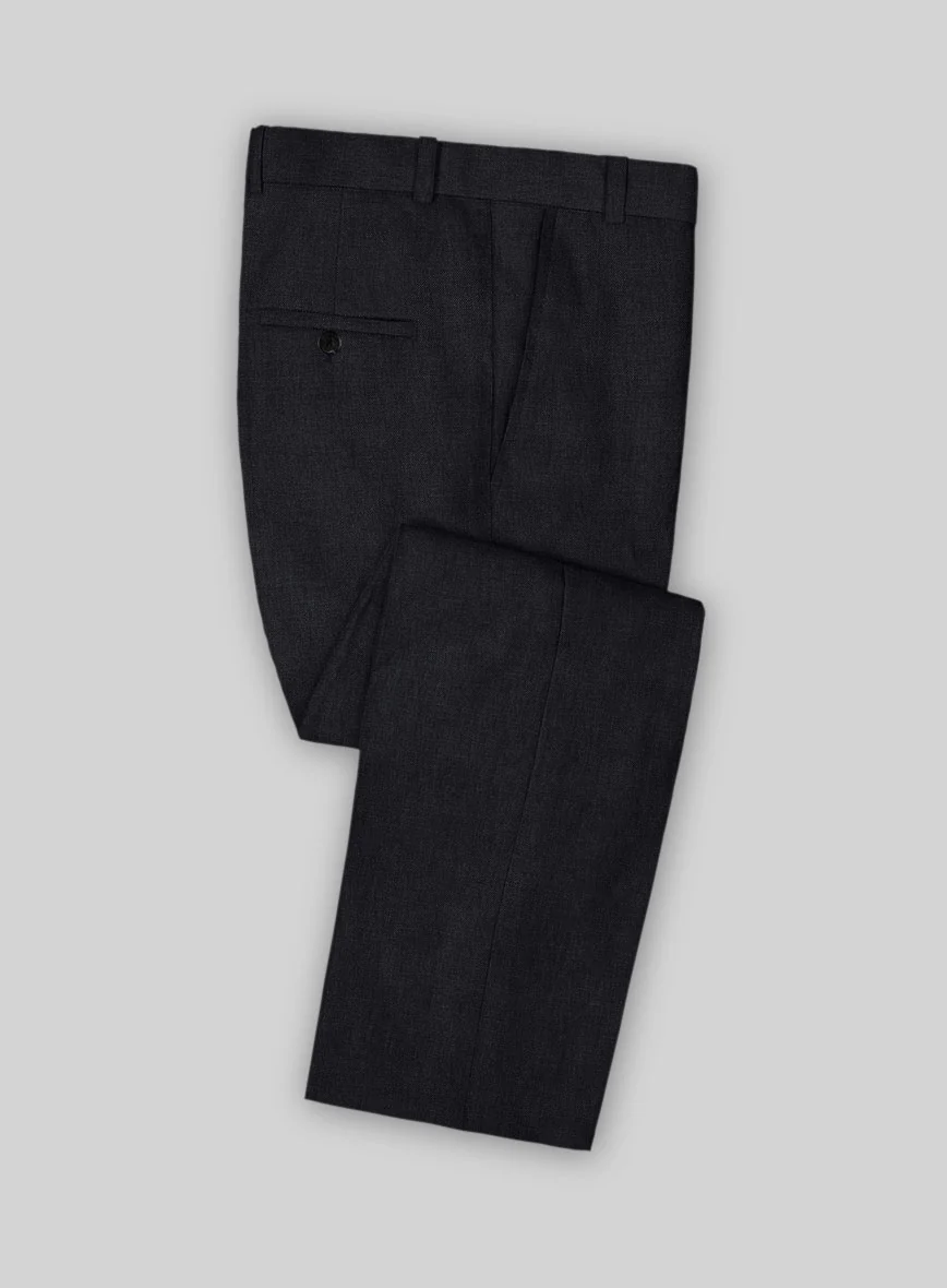 Solbiati Art Du Lin Dark Blue Linen Pants