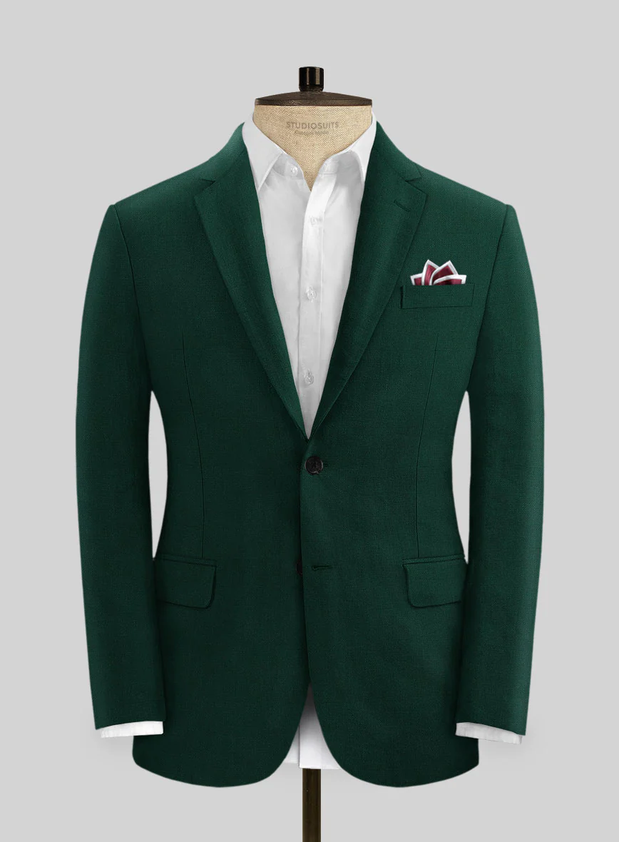 Solbiati Art Du Lin Green Linen Suit - Image 3