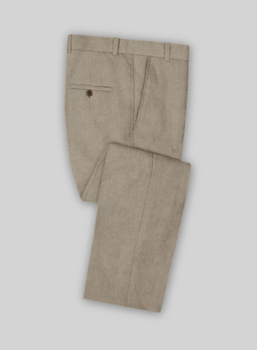 Solbiati Art Du Lin Hazel Brown Linen Pants