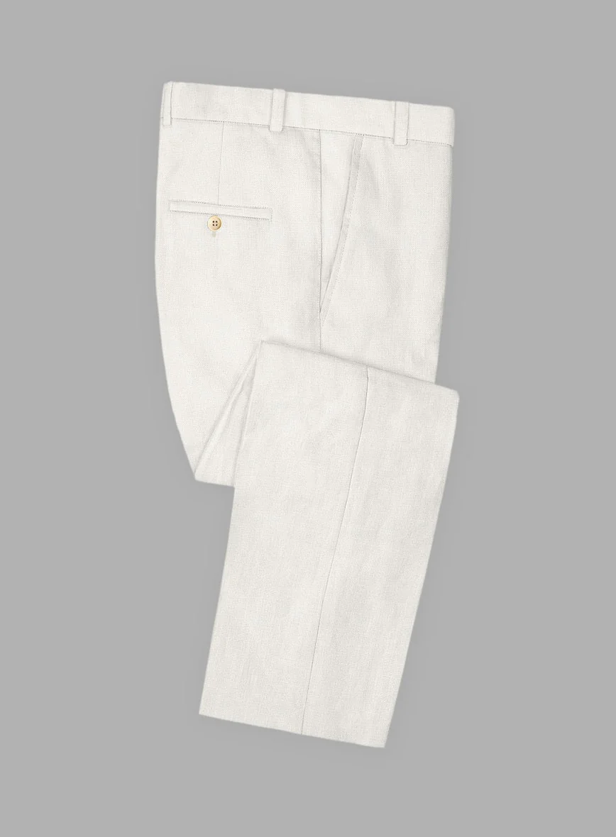 Solbiati Art Du Lin Ivory Linen Pants