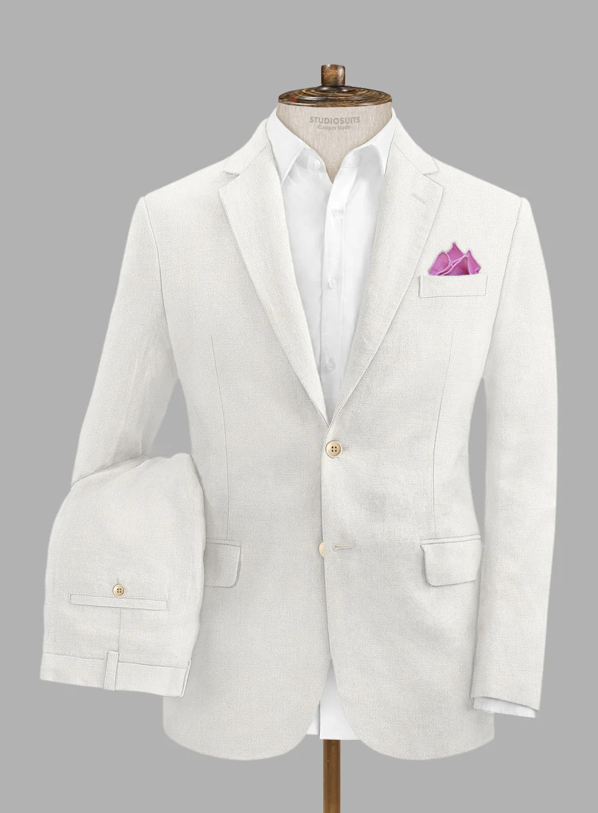 Solbiati Art Du Lin Ivory Linen Suit