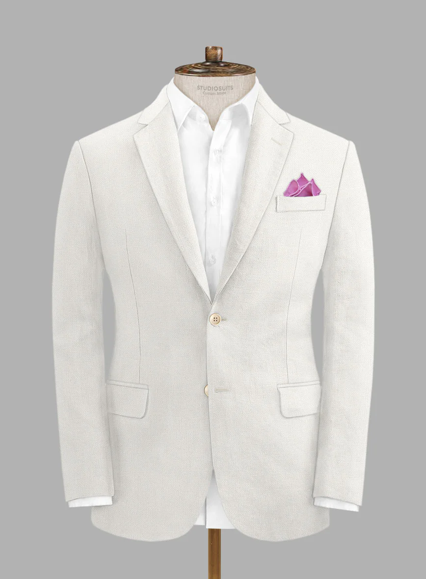 Solbiati Art Du Lin Ivory Linen Suit - Image 3