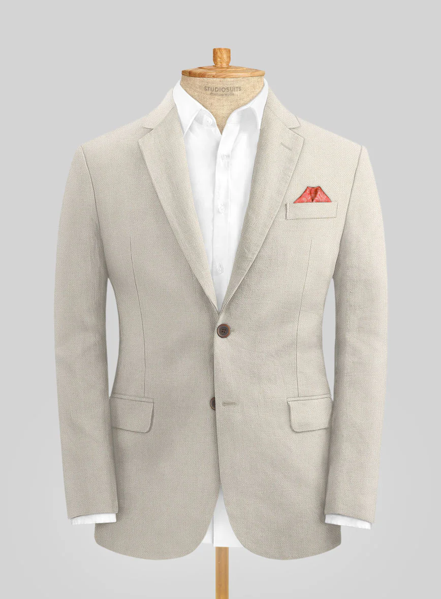Solbiati Art Du Lin Light Beige Linen Jacket