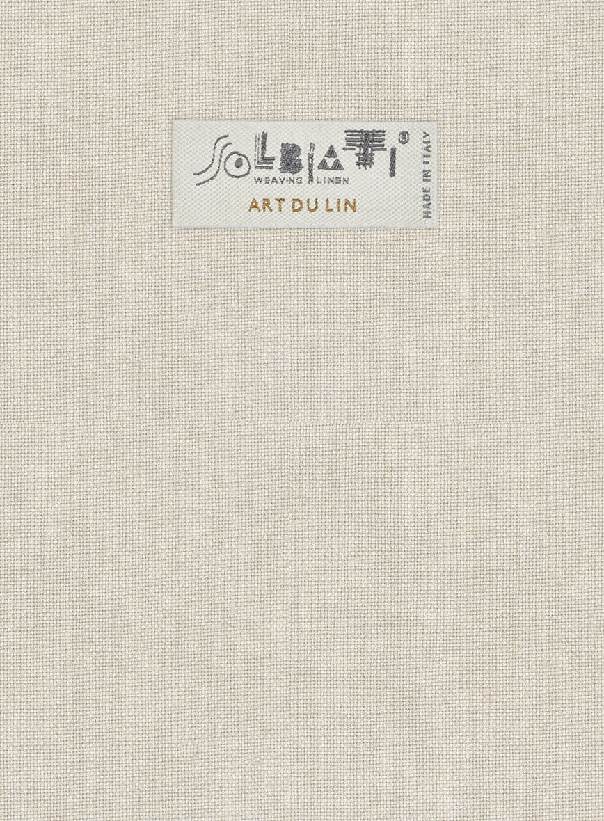 Solbiati Art Du Lin Light Beige Linen Pants - Image 3