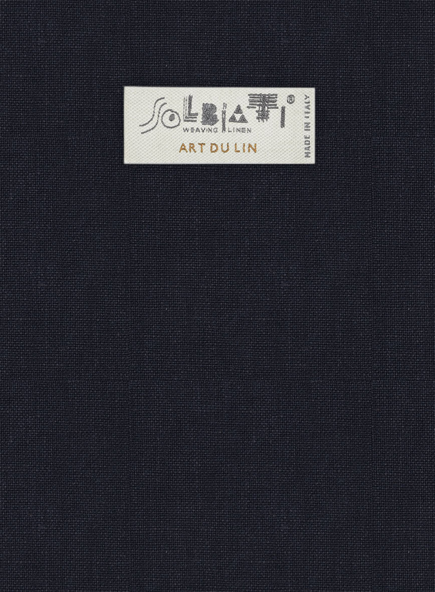 Solbiati Art Du Lin Midnight Blue Linen Suit - Image 6