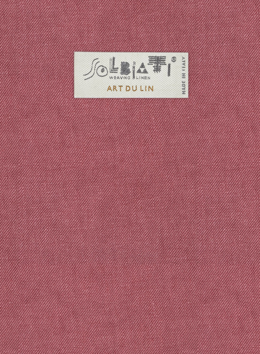 Solbiati Art Du Lin Opera Mauve Linen Pants - Image 2